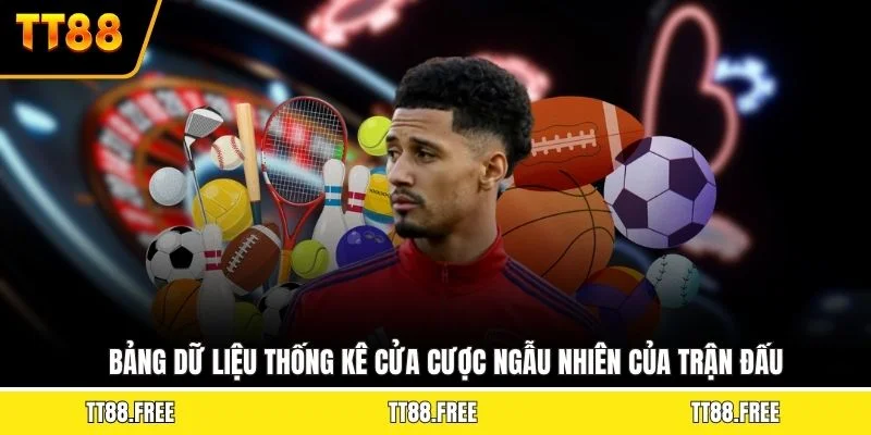 Bảng dữ liệu thống kê cửa cược ngẫu nhiên của trận đấu